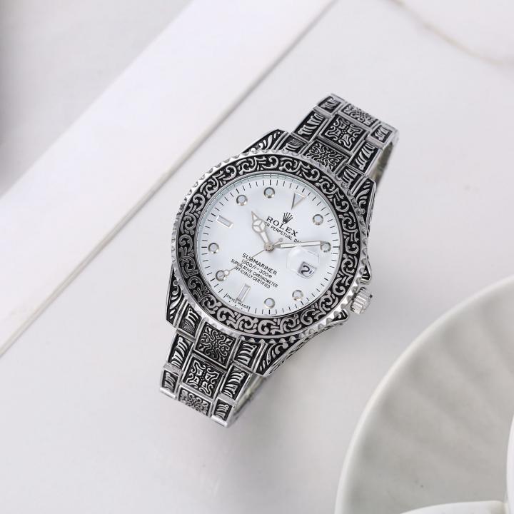 Rolx Oyster Vintage Silver White