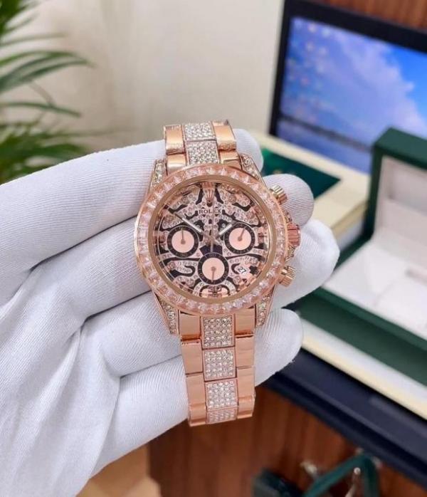 Role_x Daytona Eye Of Tiger Rose Gold Chain